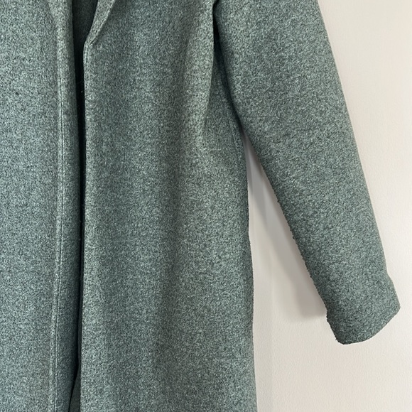 Zara Gray Flannel Long Coat - Picture 5 of 5